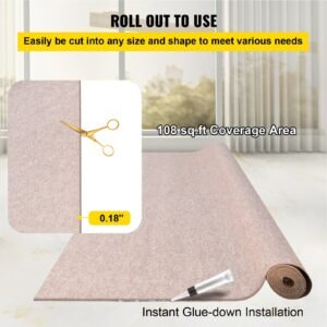 boat carpet, 6 ft x 18 ft marine carpet for boats, waterproof light brown carpet with marine backing anti slide marine grade boat carpet cuttable easy to clean patio rugs deck rug