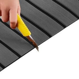 boat flooring, eva foam boat decking 94.5" x 17.7", non slip self adhesive flooring, 11.6 sq.ft marine carpet for boats, yacht, pontoon, kayak decking