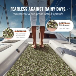 boat flooring, eva foam boat decking 94.5" x 23.6", non slip self adhesive flooring, 31.1sq.ft 2 rolls of marine carpet for boats, yacht, pontoon, kayak decking