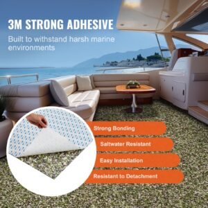 boat flooring, eva foam boat decking 94.5" x 23.6", non slip self adhesive flooring, 31.1sq.ft 2 rolls of marine carpet for boats, yacht, pontoon, kayak decking