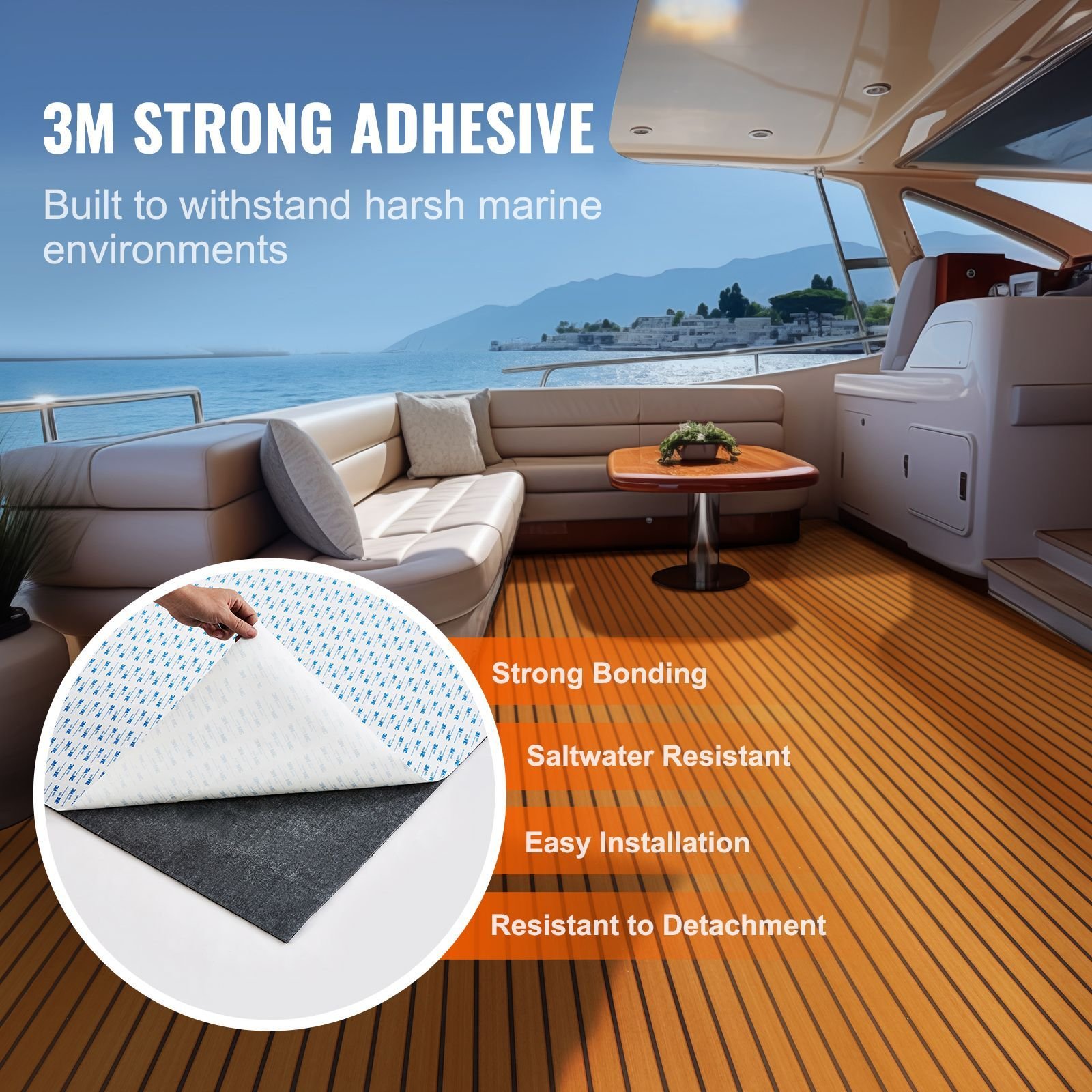 boat flooring, eva foam boat decking 94.5" x 35.4", non slip self adhesive flooring, 23.2 sq.ft marine carpet for boats, yacht, pontoon, kayak decking