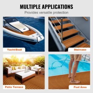 boat flooring, eva foam boat decking 94.5" x 35.4", non slip self adhesive flooring, 23.2 sq.ft marine carpet for boats, yacht, pontoon, kayak decking