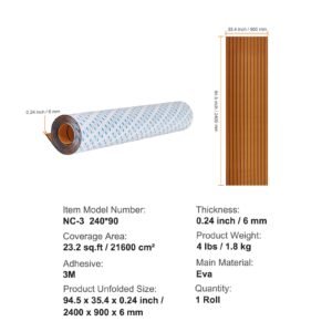 boat flooring, eva foam boat decking 94.5" x 35.4", non slip self adhesive flooring, 23.2 sq.ft marine carpet for boats, yacht, pontoon, kayak decking
