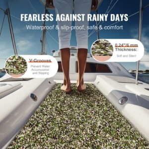 boat flooring, eva foam boat decking 94.5" x 35.4", non slip self adhesive flooring, 23.2 sq.ft marine carpet for boats, yacht, pontoon, kayak decking