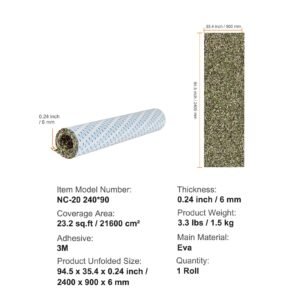 boat flooring, eva foam boat decking 94.5" x 35.4", non slip self adhesive flooring, 23.2 sq.ft marine carpet for boats, yacht, pontoon, kayak decking