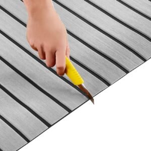 boat flooring, eva foam boat decking 94.5" x 35.4", non slip self adhesive flooring, 23.2 sq.ft marine carpet for boats, yacht, pontoon, kayak decking