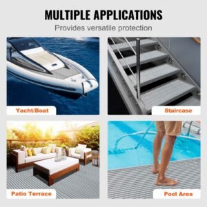 boat flooring, eva foam boat decking 94.5" x 45.7", non slip self adhesive flooring, 29.9 sq.ft marine carpet for boats, yacht, pontoon, kayak decking