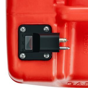 boat fuel tank, 3.17 gallon/12 l marine outboard transfer tank, transfer tank with 9.8ft hose, gauge for outboard engine, yacht, fishing boat, deck, red