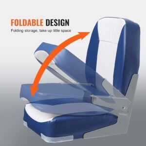 boat seat low back fold down fishing boat chair with sponge padding 2 pack