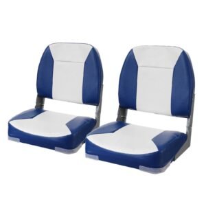 boat seat low back fold down fishing boat chair with sponge padding 2 pack
