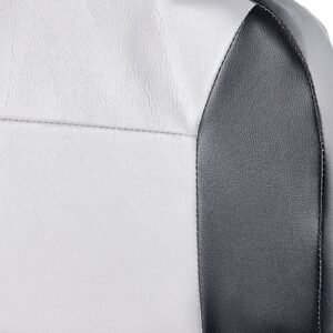 boat seat, low backrest, folding fishing boat seat with thickened sponge cushion & waterproof pvc leather, aluminum alloy hinges, flip up boat seat for fishing boats, yachts, ships, black & grey