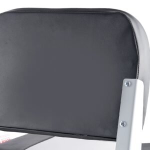boat seat, low backrest, folding fishing boat seat with thickened sponge cushion & waterproof pvc leather, aluminum alloy hinges, flip up boat seat for fishing boats, yachts, ships, black & grey