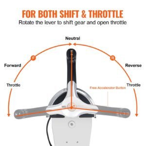 boat throttle control, 8m0059686 top mounted outboard remote control box for mercury pt 2 stroke, marine throttle control gear box with power trim switch