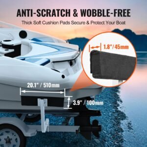 boat trailer guide, 2pcs adjustable short bunk guide ons, hardened steel trailer guide poles with soft cushion, heavy duty roller guide design, for ski boat, fishing boat or sailboat trailer