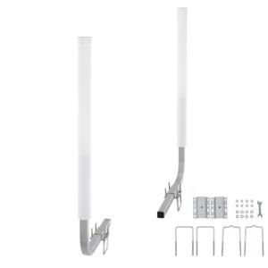 Boat Trailer Guide, 40″ Adjustable Design Trailer Guide Poles, 2PCS High-Hardness Steel Trailer Guide-Ons, Trailer Guides with PVC Pipe Posts, for Ski Boat, Fishing Boat or Sailboat Trailer