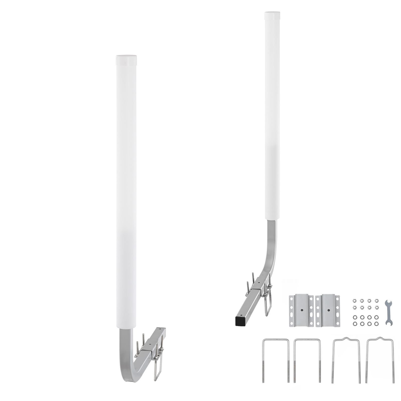 boat trailer guide, 40″ adjustable design trailer guide poles, 2pcs high hardness steel trailer guide ons, trailer guides with pvc pipe posts, for ski boat, fishing boat or sailboat trailer