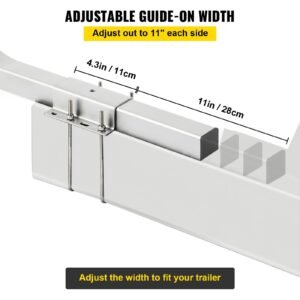 boat trailer guide ons, 2 pcs rustproof steel trailer guide ons, trailer guides with carpet padded boards, mounting parts included, for ski boat, fishing boat or sailboat trailer