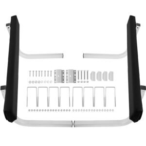Boat Trailer Guide-ons, 2 PCS Rustproof Steel Trailer Guide ons, Trailer Guides with Carpet-Padded Boards, Mounting Parts Included, for Ski Boat, Fishing Boat or Sailboat Trailer