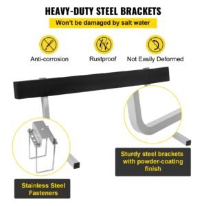 boat trailer guide ons, 2 pcs rustproof steel trailer guide ons, trailer guides with carpet padded boards, mounting parts included, for ski boat, fishing boat or sailboat trailer
