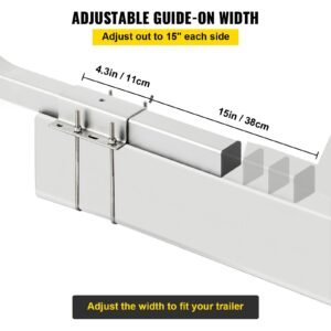 boat trailer guide ons, 40", 2pcs rustproof galvanized steel trailer guide ons, trailer guides with black pvc pipes, mounting parts included, for ski boat, fishing boat or sailboat trailer