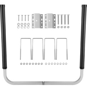 Boat Trailer Guide-ons, 40", 2PCS Rustproof Galvanized Steel Trailer Guide ons, Trailer Guides with Black PVC Pipes, Mounting Parts Included, for Ski Boat, Fishing Boat or Sailboat Trailer