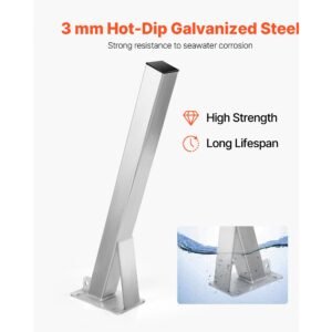 boat trailer winch stand, 3 x 3 x 34 inch winch posts, boat winch mount with u bolts for 3 inches w x 3 4 inches h trailer tongue, galvanized, fit for jet ski, sailboat, fishing boat, speedboat