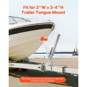 boat trailer winch stand, 3 x 3 x 34 inch winch posts, boat winch mount with u bolts for 3 inches w x 3 4 inches h trailer tongue, galvanized, fit for jet ski, sailboat, fishing boat, speedboat