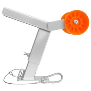boat trailer winch stand with roller, adjustable height 14.3 21.6 inches, boat winch mount with u bolts for 2 3 inches w x 3 4 inches h trailer tongue, fit for jet ski, sailboat, speedboat