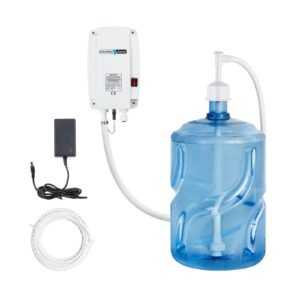 bottled water dispenser pump system, 5 gallon dispensing system, automatic electric water dispenser, single inlet water jug pump, compatible use with coffee/tea machine, refrigerator, ice maker