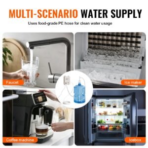 bottled water dispenser pump system, 5 gallon dispensing system, automatic electric water dispenser, single inlet water jug pump, compatible use with coffee/tea machine, refrigerator, ice maker