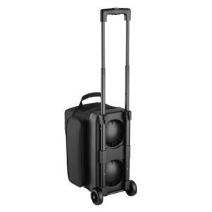 Bowling Ball Bag, 2 Ball Double Roller Bowling Bag with Wheels, Featuring a Separate Compartment for Shoes (Up To US Size 16) & Oversized Accessory Pocket, Retractable Handle Extends to 41.32 in