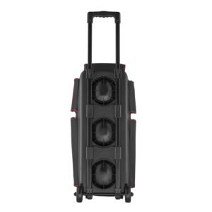 Bowling Ball Bag, 3 Ball Double Roller Bowling Bag with Wheels, Featuring a Separate Compartment for Shoes (Up To US Size 16) & Oversized Accessory Pocket, Retractable Handle Extends to 41.34 in