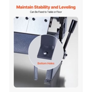 box and pan brake, 12 in sheet metal bending brake, 20 gauge mild steel capacity, 0 135 degree adjustable, metal bender machine with 5 fingers, heavy duty aluminum folder for precise bending