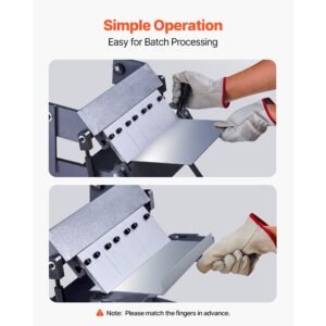 box and pan brake, 12 in sheet metal bending brake, 20 gauge mild steel capacity, 0 135 degree adjustable, metal bender machine with 5 fingers, heavy duty aluminum folder for precise bending