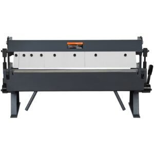 Box and Pan Brake, 24-Inch, 0-130 Degrees Sheet Metal Bending Brake, Portable Metal Bender with 20 Gauge Low Carbon Steel 14 Gauge Aluminum Capacity, 5 Adjustable Fingers for Metal Bending