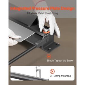 box and pan brake, 30 in sheet metal bending brake, 18 gauge capacity, 0 135 degree adjustable, metal bender machine, no wobbling, heavy duty aluminum folder for precise batch bending