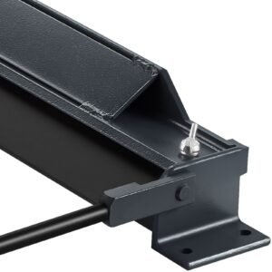 box and pan brake, 36 inch, 0 130 degrees sheet metal bending brake, portable mini metal bender with 20 gauge low carbon steel 14 gauge aluminum capacity power handle, for metal bending