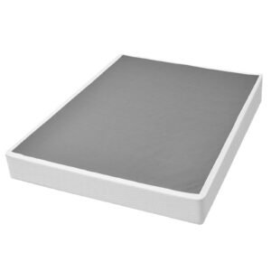 box spring, queen size bed frame with washable fabric cloth, heavy duty metal frame for queen bed, 9 in mattress foundation, 3500 lbs max weight capacity, easy assembly, 79.1l x 59.6w x 9.1h in