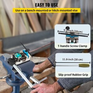 brake line flaring tool, 45 degree single, double, and bubble flares for 3/16", 1/4", 5/16" and 3/8" tube size, suitable for soft metal of copper lines