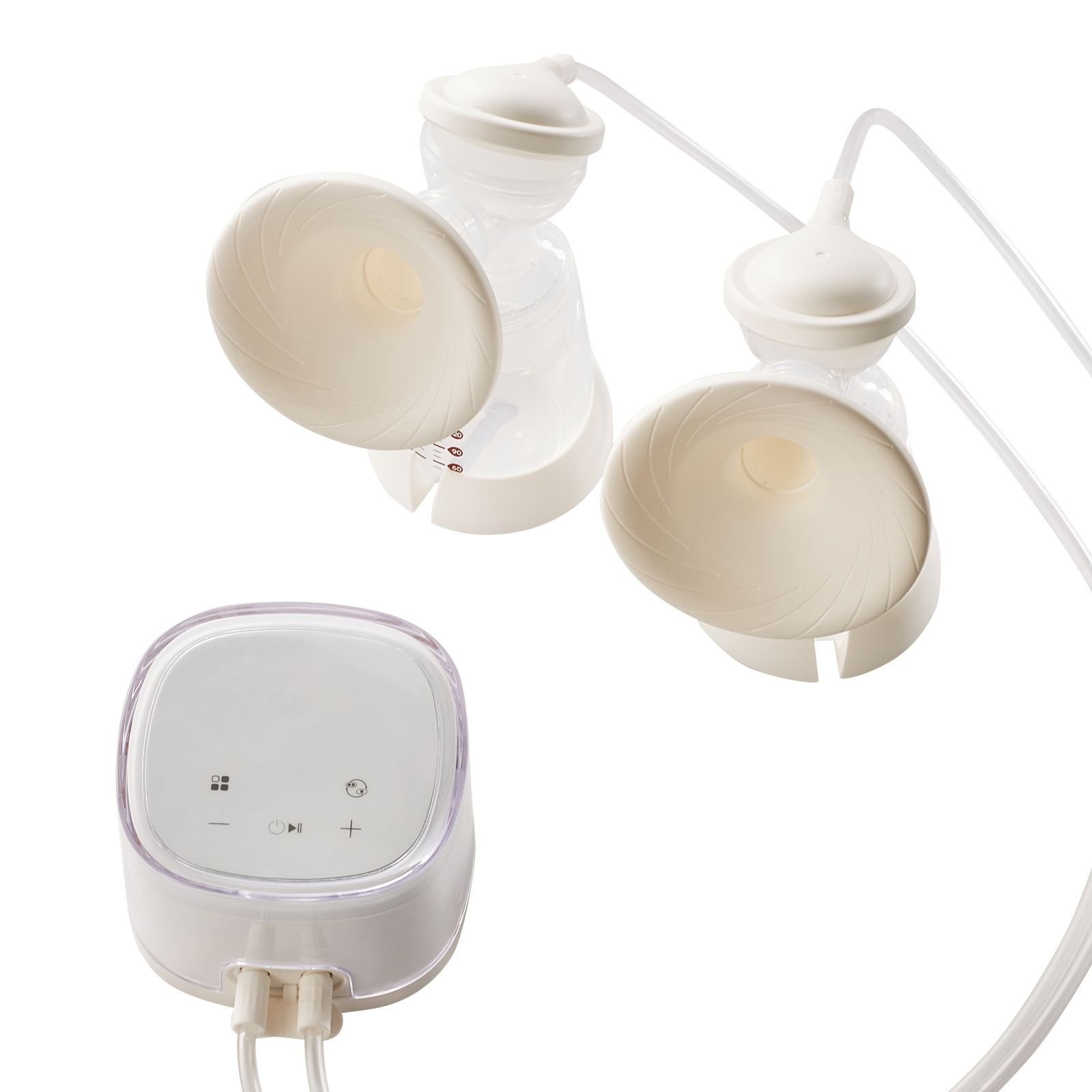 breast pump, double electric breast pumps, 4 modes & 16 levels, 300mmhg strong suction, 2800mah rechargeable anti backflow breastfeeding pump with led display, 18/21mm inserts, 24/28mm flanges