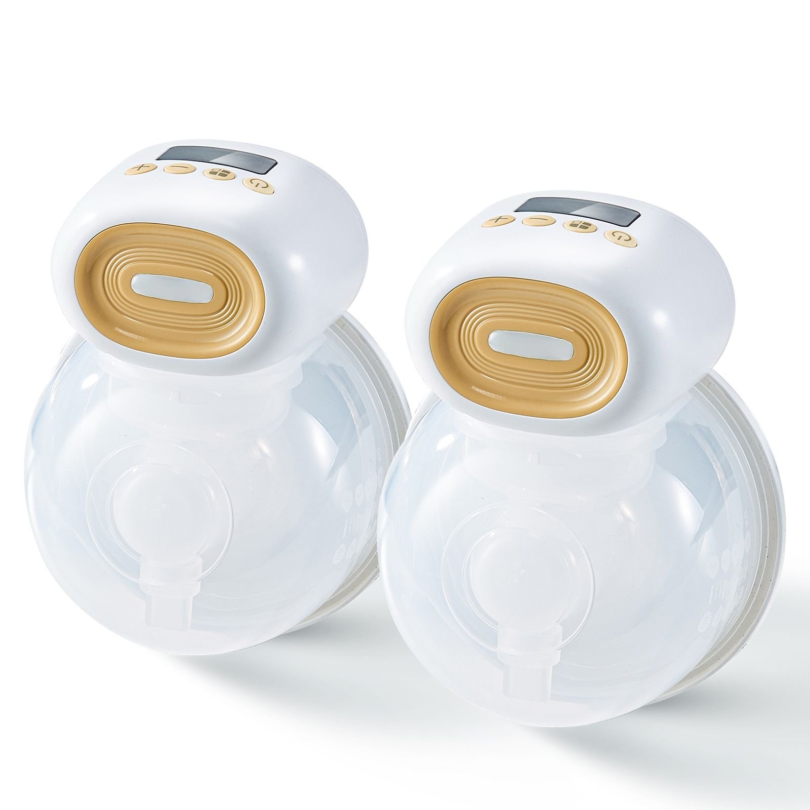 breast pump, wearable electric breast pumps hands free, 4 mode & 12 levels, 300mmhg strong suction, ultra quiet rechargeable portable breastfeeding pump with led display, 24mm insert/28mm flange