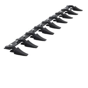 bucket tooth bar, 72'', heavy duty tractor bucket 9 teeth bar for loader tractor skidsteer, 4560 lbs load bearing capacity bolt on design, for efficient soil excavation and bucket protection