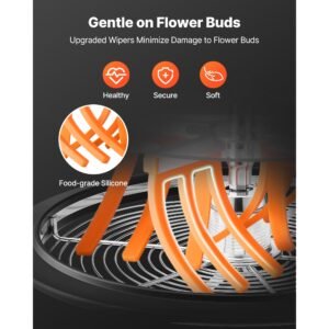 bud leaf bowl trimmer, 13 in manual bud trimmer, with sharp stainless steel blades, visual cutting, wet & dry hydroponic cutting machine, twisted spin cut for plants leaves buds flowers