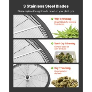 bud leaf bowl trimmer, 24 in manual bud trimmer, with sharp stainless steel blades, visual cutting, wet & dry hydroponic cutting machine, twisted spin cut for plants leaves buds flowers