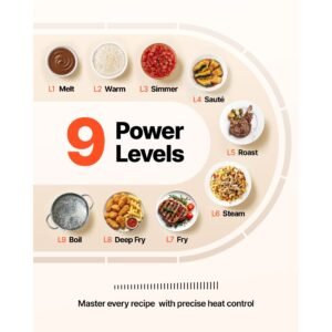 built in electric stove top, 23.2 x 20.5 inch 4 burners, 240v glass radiant cooktop with sensor touch control, timer & child lock included, 9 power levels for simmer steam slow cook fry