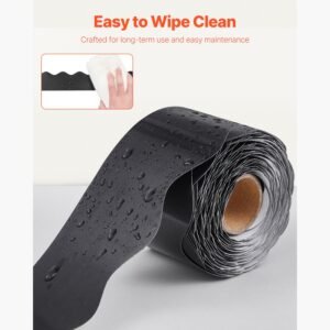 bulletin board border, 65.6 feet rolled border trim, scalloped bulletin board paper with wavy line design, classroom border for bulletin board, school, classroom, and locker decoration, black