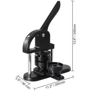 button maker, 1/1.25/2.28 inch(25/32/58mm) 3 in 1 pin maker, with 300pcs button parts, button maker machine with panda magic book, ergonomic arc handle punch press kit, for children diy gifts