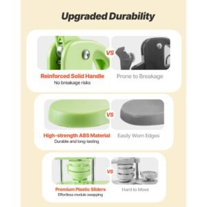 button maker machine, 2.28/2.95 inch 2 in 1, plastic pin maker with 200 pcs button parts, circle cutter and magic book, reinforced ergonomic handle, for diy badges, personalized pins, green