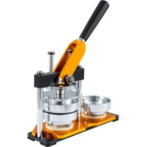 button maker machine, 75 mm (3 inch) badge punch press kit, children diy gifts pin maker, button making supplies with 100pcs button parts & circle cutter & magic book