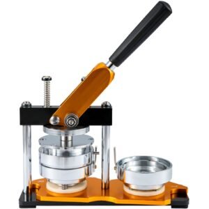 button maker machine, 75 mm (3 inch) badge punch press kit, children diy gifts pin maker, button making supplies with 100pcs button parts & circle cutter & magic book